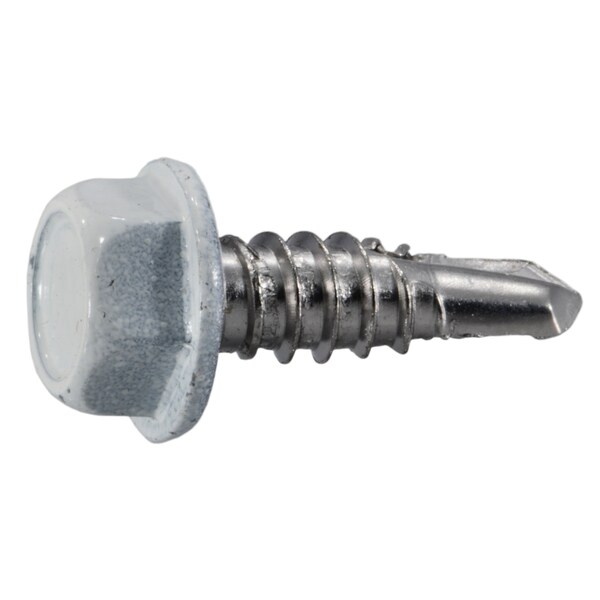 Midwest Fastener Self-Drilling Screw, #14 x 3/4 in, Painted Stainless Steel Flange Hex Head External Hex Drive, 6 PK 39593 - main